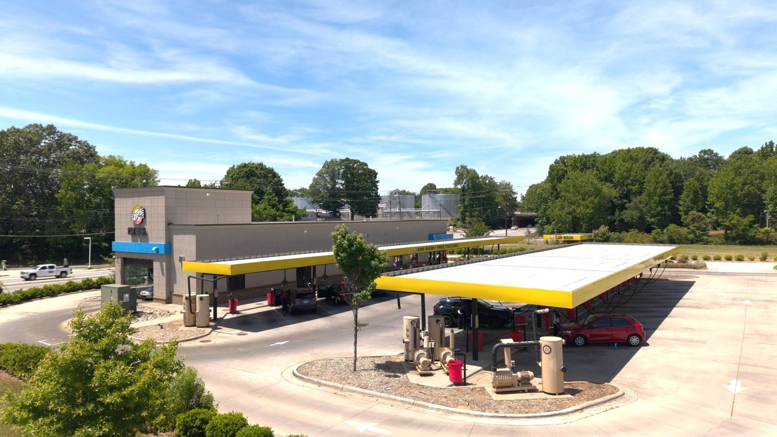 A closer aerial perspective