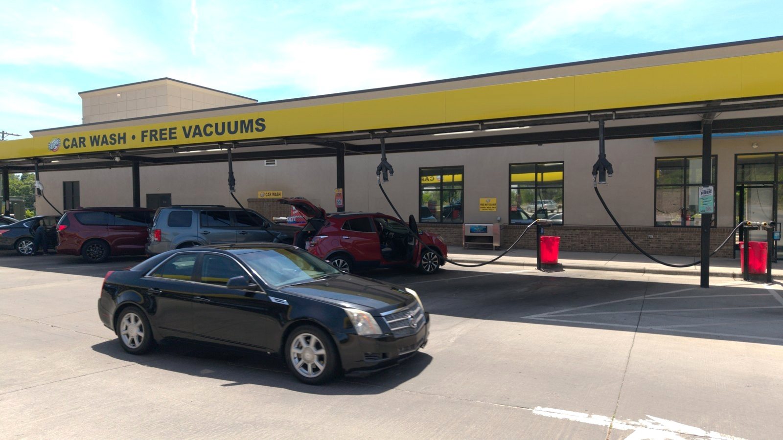 Covered vacuum stations