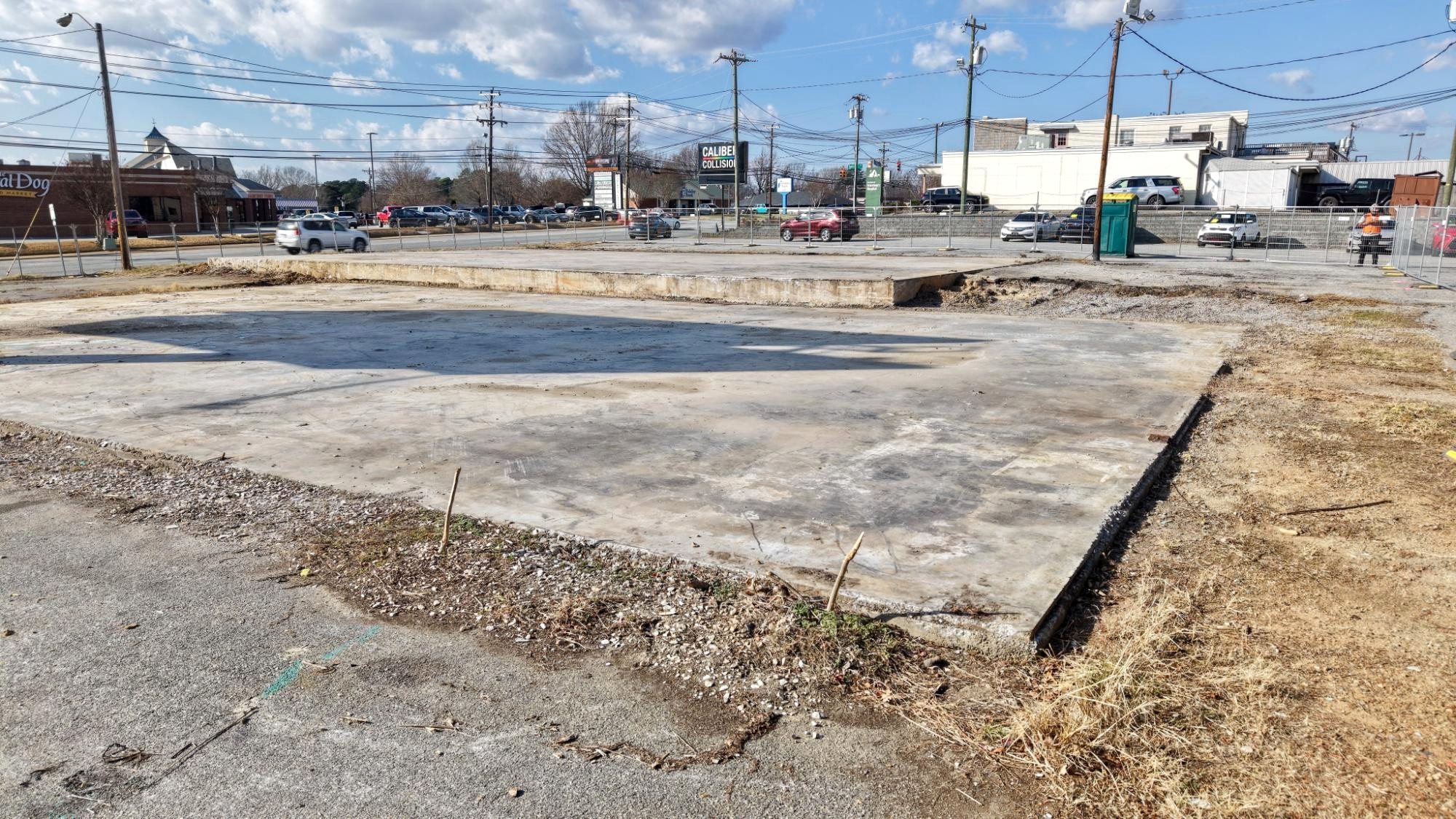 Early site conditions at 7 Brew Greensboro